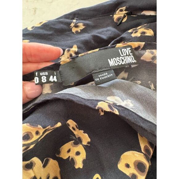 Love Moschino Blue Floral Maxi Dress Size 8 — 53” Length — Elegant Summer Look - Picture 6 of 6